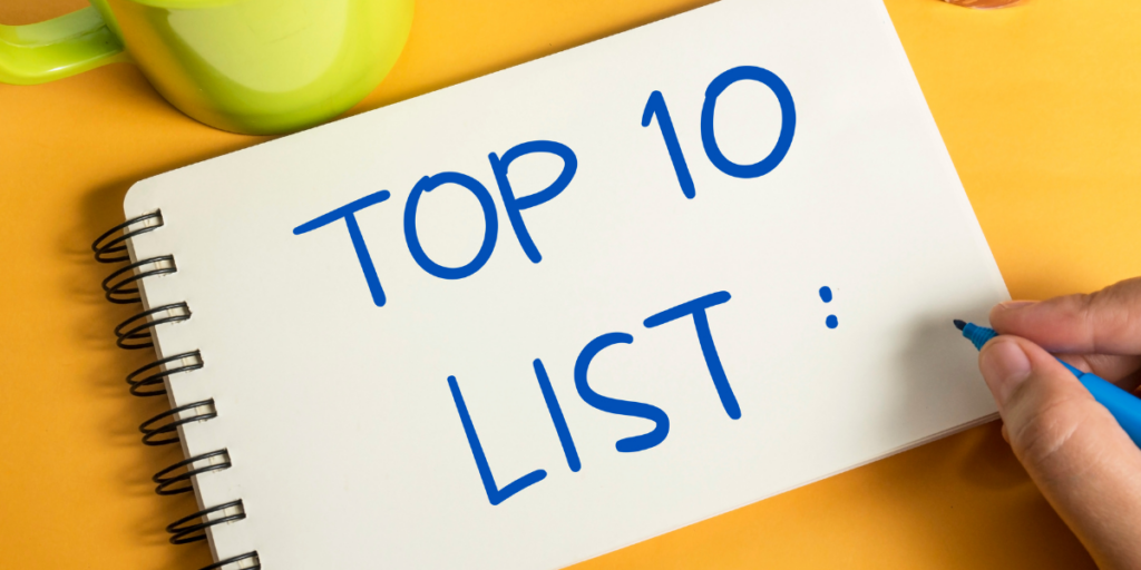 Top 10 list notepad for grant management resources