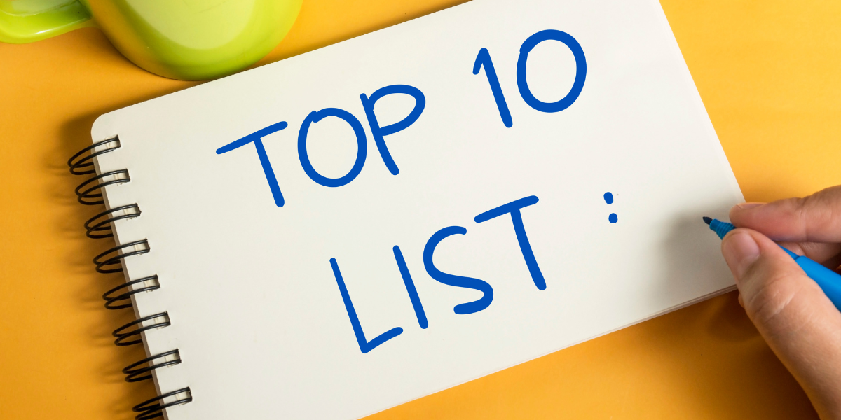 Note pad with top 10 list for AmpliFund Grant Management Resources