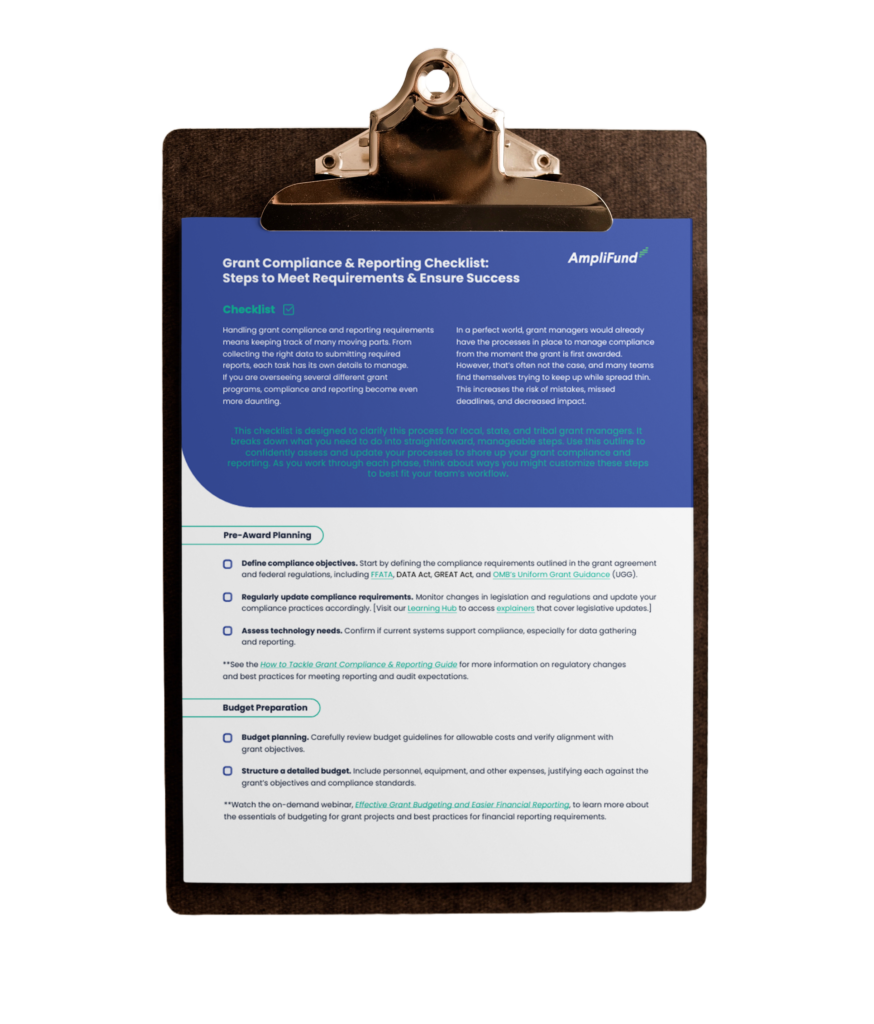 Grant Compliance and Reporting Checklist Image