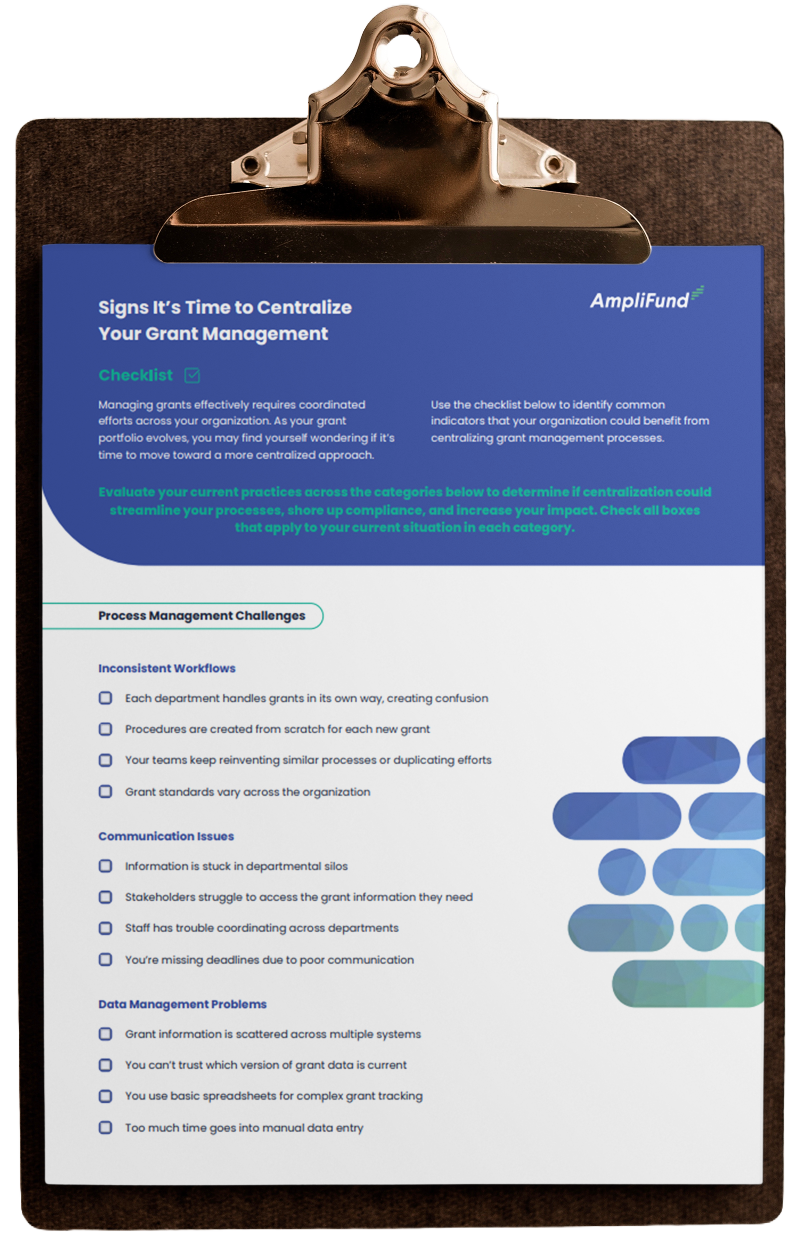Grant Management Centralization Checklist
